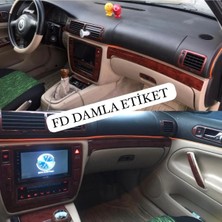 FD Damla Etiket Volkswagen Passat B5 Torpido, Konsol, Trim, Göğüs Kaplama Seti Maun Renk
