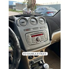 FD Damla Etiket Ford Connect 2009 - 2014 Torpido, Konsol, Trim, Göğüs Kaplama  Set Gümüş Gri Renk Özel Dizayn