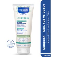 Mustela %98 Doğal İçerikli Stelatopia Çok Kuru Atopik Cilt Nemlendirici Şampuan Yüz Vücut Saç 200ml