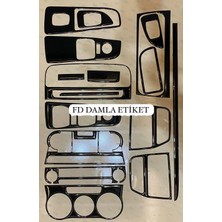 FD Damla Etiket Fiat Grande Punto 2005 > Torpido, Konsol, Trim, Göğüs Maun Kaplama Siyah Renk