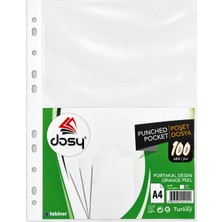Dosy A4 Portakal Desenli Şeffaf Poşet Dosya 100 Lü Ölçüler: A4 Renk: Şeffaf