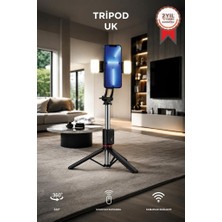 Torima Tripod Çok Amaçlı Kumandalı LED Işıklı 1.70 cm Selfie Çubuğu Uk Siyah