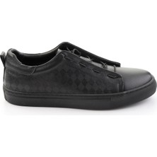Bambi Siyah Hakiki Deri Erkek Sneaker E01535125703