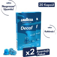 Lavazza Decaf Kafeinsiz Nespresso Uyumlu Alüminyum Kapsül Kahve | 2 Kutu -  20 Kapsül