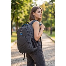 Liarca Laptop Bölmeli 3 Gözlü Ergonomik Okul ve Günlük Kullanıma Uygun Ortaokul Lise Üniversite Antrasit Sırt Çantası