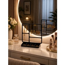 Filkorium3D Takı Standı - Küpe Standı - Kolye Askısı - Modern Takı ve Küpe Standı - 5 Bölmeli Küpe Standı 17X19 cm