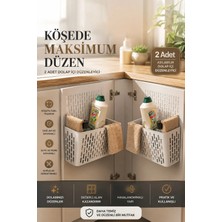 Porsima Beyaz Asılabilir Mutfak Banyo Dolap İçi Düzenleyici Organizer Deterjanlık 2'li