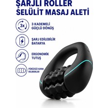 Enshall Yeni Şarjlı Gulony 3 Kademeli Döner Rolling Masaj Aleti Rulo Başlıklı Tüm Vücut Bel Boyun Bacak Masaj Aleti