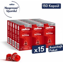 Lavazza Qualita Rossa Nespresso Uyumlu Alüminyum Kapsül Kahve | 15 Kutu -  150 Kapsül