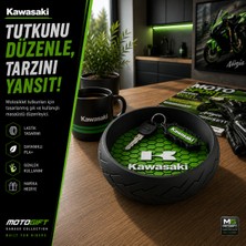 Ümraniye 3D Motogift Kawasaki Motosiklet Tutkunlarına Özel Lastik Tasarımlı Masaüstü Anahtarlık Kasesi