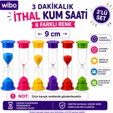 Wibo Ithal Kum Saati 3 Dakikalık 9 cm Plastik 3'lü Set Eğitici Zamanlayıcı