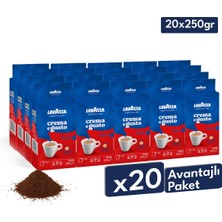 Lavazza Crema E Gusto Öğütülmüş Filtre Kahve 20'li Avantaj | 250 gr x 20 Paket | Makine, French Press, Moka Pot Uyumlu