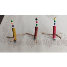 Ds Pets Üç Ayaklı Ahşap Kuş Tüneği