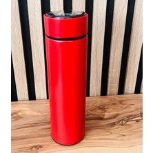 MYK Hediye ve Sanat Atölyesi Kişiye Özel 500 ml Dijital Dereceli & Süzgeçli Vakumlu Çelik Termos