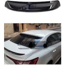 Türkset Renault Megane 4 Sedan Plastik Camüstü Spoiler (( Parlak Siyah ))