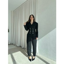Klex Tüvit Kumaş Takım 6054 Siyah - M