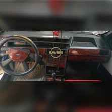 FD Damla Etiket Fiat Tempra Tipo 54 Parça Maun Gül Desn Full Set Torpido Konsol Maun Kaplama (Klimalı Model Uyumlu)