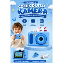 Vothoon Mini Çocuk Kamerası 2 Inç Ekranlı Fotoğraf Video Çekimli Şarjlı Silikon Korumalı Dijital Kamera