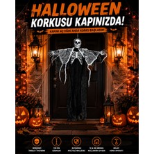 Bkmc Halloween Iskelet Figürü – Asılı Kuru Kafa Iskelet Dekoru, Cadılar Bayramı Parti ve Ev Dekorasyonu