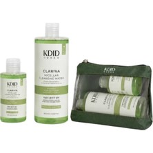 Kdid Miceller Water For Oily Skin Types Akyaj Temizleme Suyu Seti Yağlı Ciltler Clariva 400+100 ml - Yeşil