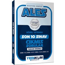 Yediiklim Yayınları Ales Master Serisi Sözel Yetenek Tamamı Çözümlü Son 10 Sınav Çıkmış Sorular