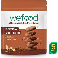 Wefood Glutensiz Mini Kurabiye Kakao & Yer Fıstıklı 60 G 5'li