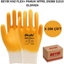 Beybi Arge Toptan Kn2 Flex+ Pamuklu Nitril Eldiven 288 Çift No 10 Xl