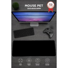 Lenovo Gaming Oyuncu Klavye Fare Altlığı Kaymaz Taban Mouse Pad Bk 300*800MM Siyah