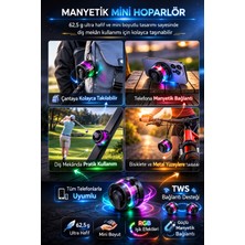 Mega Oto Market G200 Magsafe Mıknatıslı Bluetooth Speaker 5W – Mini Rgb Işıklı Telefon Standlı Kablosuz Hoparlör