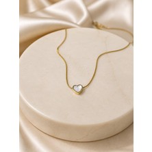 Yeline Aksesuar Ivory Heart Kolye