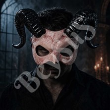 BeySüS Cadılar Bayramı Boynuzlu Faun Maske