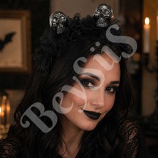 BeySüS Cadılar Bayramı Hallowen Kuru Kafalı Taç