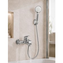 Flextail Krom Banyo Bataryası Duş Seti Mafsallı El Duşu Sıcak Soğuk Mix Musluk ve Duş Başlığı Set
