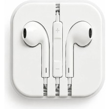 Universal 3.5mm Jak Kablolu Kulaklık / Mikrofonlu Ses Kontrollü Kulak Içi Kulaklık Beyaz Kulaklıkakıllı Telefon ve Bilgisayar Uyumlu