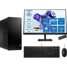 Hp Pro Tower 290 G9 Intel® Core™ I5-13500 64GB 256GB SSD 6GB/RTX3050 Freedos +23.8" 100Hz Mon. Mini Tower Masaüstü Bilgisayar M623Y0ET23F21+ZETTAUSBBELLEK