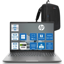 Hp Zbook x G2I Ws Intel Core Ultra 7 366H Aı 128GB Ddr5 2tb SSD 8GB/RTXPRO2000 Blackwell 16 " Wuxga (1920 x 1200) IPS 400NIT %100SGRB WIN11PRO  Mobil Iş Istasyonu WSDN9T3ESP39+ZETTAÇANTA