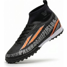 Liarca V-Tech Graphite Sock Pro Siyah Turuncu Hafif Yüksek Hız Maksimum Zemin Tutuş Teknolojili Çoraplı Halısaha Ayakkabısı