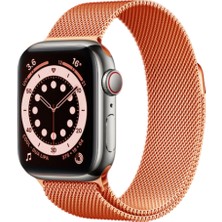 Wonew Apple Watch Metal Kayış 38/40/41 Turuncu Apple Watch Kayışı – Pembe