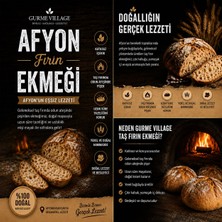 Gurme Village Geleneksel Afyon Köy Ekmeği Taş Fırın Odun Ateşinde Doğal Mayalı Katkısız Köy Ekmeği (1500 Gr)