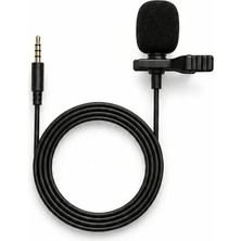 Yaka Mikrofonu 3.5mm Jack Uyumlu Telefon Bilgisayar ve Kamera Mikrofonu