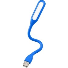 USB Taşınabilir Esnek LED Lamba - 360 Derece Ayarlanabilir Pratik Okuma ve Gece Lambası Mavi