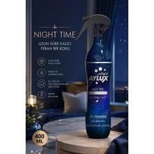 Aylux Night Time Oda Parfümü, Tekstil Parfümü, Hava Ferahlatıcı, Koku Giderici Ve Araç Kokusu 400 ML
