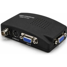 S-Video / Bnc / VGA Dönüştürücü Dijital Switcher ve Çevirici Adaptör S-Video Bnc - VGA Çevirici ve Dijital Switcher Adaptör