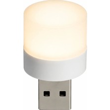 Mini USB LED Gece Lambası Sıcak Beyaz Işık Tak Çalıştır Taşınabilir Kompakt Aydınlatma Laptop Powerbank Şarj Adaptörü Araç Içi Uyumlu