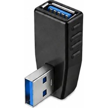 Sol Açılı USB 3.0 L Tipi 90 Derece Açılı Dönüştürücü - Çevirici - Adaptör - Hızlı Veri Aktarımı