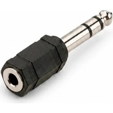 3.5 mm Dişi - 6.35 mm Erkek Jack Dönüştürücü Kulaklık ve Amfi Ses Çevirici Adaptör