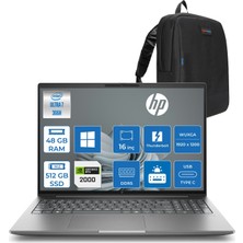 Hp Zbook x G2I Ws Intel Core Ultra 7 366H Aı 48GB Ddr5 512GB SSD 8GB/RTXPRO2000 Blackwell 16 " Wuxga (1920 x 1200) IPS 400NIT %100SGRB WIN11PRO  Mobil Iş Istasyonu WSDN9T3ESP17+ZETTAÇANTA