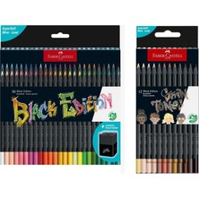 Faber Castell Black Edition 50 Renk Kuru Boya ve 12 Renk Skin Tones Ikisi Birarada Set