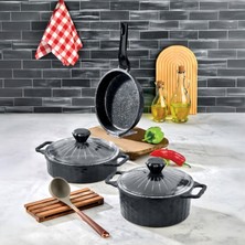 Polochef Crystal Granıt Dokum Tencere Setı 5 Parca