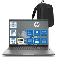 Hp Zbook x G2I Ws Intel Core Ultra 7 366H Aı 32GB Ddr5 512GB SSD 8GB/RTXPRO2000 Blackwell 16 " Wuxga (1920 x 1200) IPS 400NIT %100SGRB Freedos  Mobil Iş Istasyonu WSDN9T3ESF12+ZETTAÇANTA